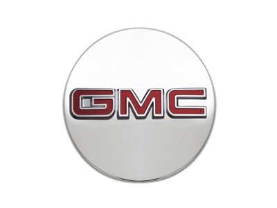 GM 19303773 Center Cap in Bright Aluminum Finish with Red GMC Logo