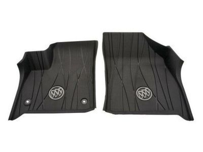 GM 84359483 First-Row Premium All-Weather Floor Liners in Ebony with Buick Logo