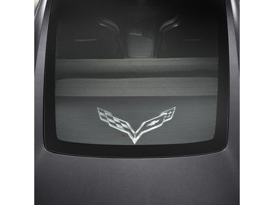 GM 22952948 Upper and Lower Cargo Shade in Black with Crossed Flags Logo