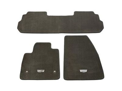 GM 84598084 First-and Second-Row Premium Carpeted Floor Mats in Dark Titanium with Cadillac Logo