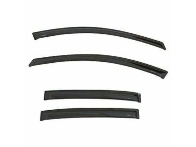 GM 19368988 Front and Rear Tape-On Side Door Window Weather Deflectors in Smoke Black by Lund