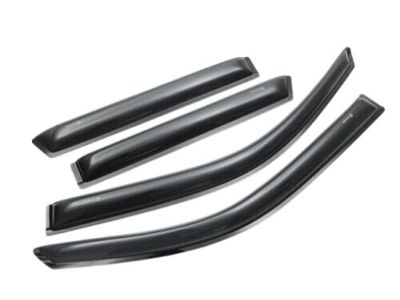 GM 12497761 Front and Rear Tape-On Side Door Window Weather Deflector Set in Smoke Black