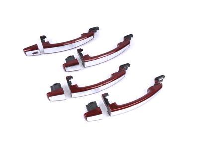 GM 95437844 Front and Rear Door Handles in Red Hot with Chrome Strip