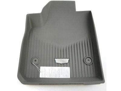 GM 84286845 First-and Second-Row Premium All-Weather Floor Liners in Dark Titanium with Cadillac Logo