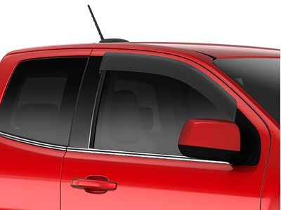 GM 23334325 Extended Cab Front Tape-On Window Weather Deflectors in Black