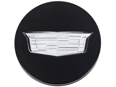 GM 19329257 Center Cap in Black with Monochromatic Cadillac Logo