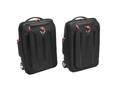 GM 22970472 Five-Piece Luggage Set in Jet Black with Crossed Flags Logo