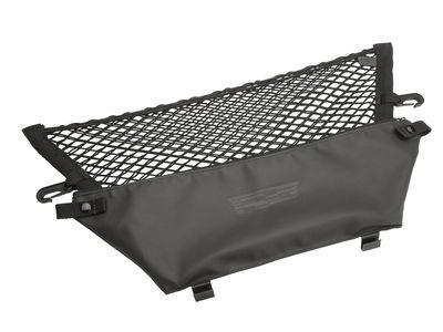 GM 84613378 Vertical Cargo Net with Storage Bag featuring Cadillac Logo