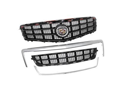 GM 22943164 Grille in Gloss Black with Black Chrome Surround and Cadillac Logo