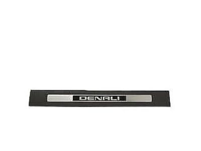 GM 17802523 Front and Rear Door Sill Plates in Brushed Stainless Steel with GMC Logo