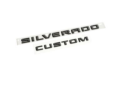 GM 84300956 Silverado Custom Emblems in Black