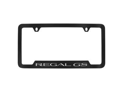 GM 19302643 License Plate Frame by Baron & Baron® in Black with Regal GS Script