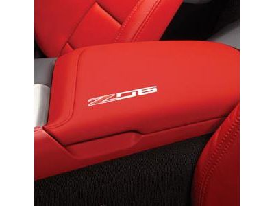 GM 84255321 Floor Console Lid in Adrenaline Red with Z06 Logo