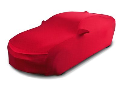 GM 23457479 Premium Indoor Car Cover in Red with Embossed Camaro Logos