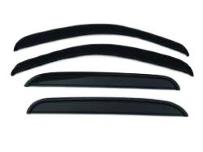 GM 12499497 Front and Rear In-Channel Side Door Window Weather Deflector Set in Silver