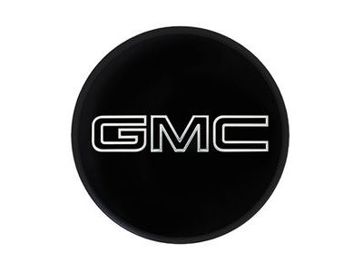 GM 84388508 Center Cap in Black Aluminum with Black GMC Logo