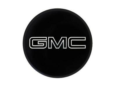 GM 84388508 Center Cap in Black Aluminum with Black GMC Logo