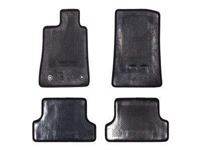 GM 84054056 First-and Second-Row Premium Carpeted Floor Mats in Jet Black with Gray Stitching and 1LE Logo