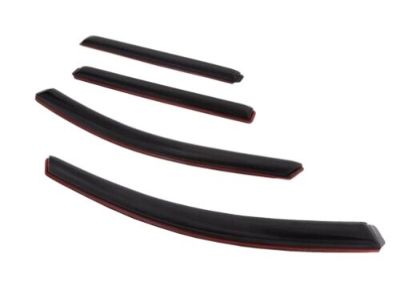 GM 19355547 Front and Rear In-Channel Side Door Window Weather Deflectors in Smoke Black by Lund