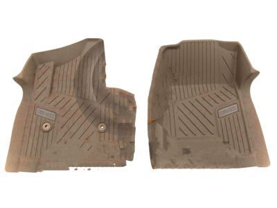 GM 84185476 First-Row Premium All-Weather Floor Liners in Dune with GMC Logo (for Models with Center Console)