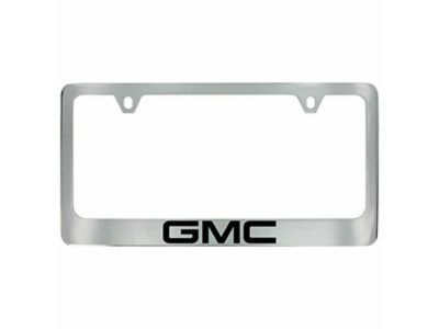 GM 19368089 License Plate Frame by Baron & Baron in Chrome with Black GMC Logo