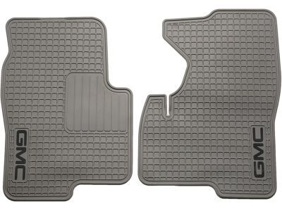 GM 12495597 Floor Mats - Premium All Weather, Front, Note:Pewter with GMC Logo;