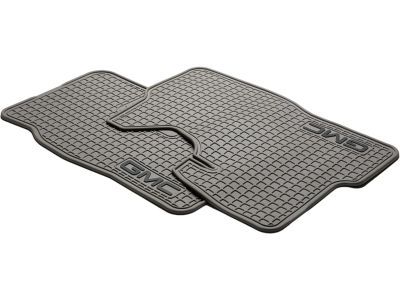 GM 12495597 Floor Mats - Premium All Weather, Front, Note:Pewter with GMC Logo;
