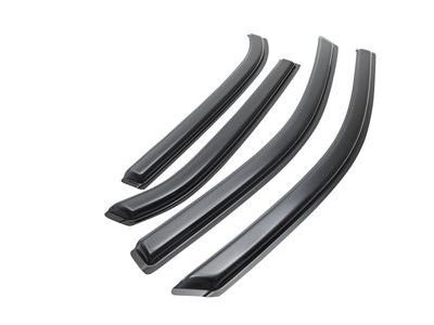 GM 19202074 Front and Rear Tape-On Side Door Window Weather Deflector Set in Smoke Black