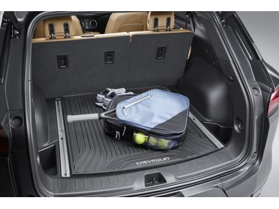 GM 84263478 Premium All-Weather Cargo Area Mat in Jet Black with Chevrolet Script (for vehicles with Cargo Rails)