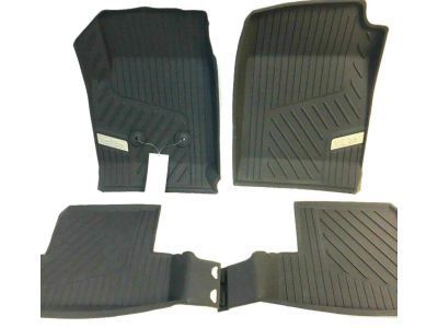 GM 84370635 First-Row Premium All-Weather Floor Liners in Jet Black with Bowtie Logo