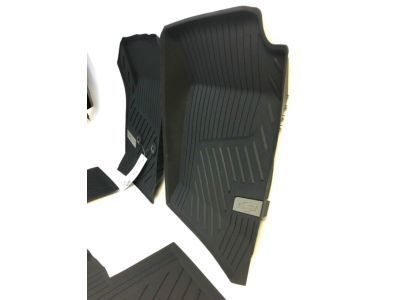 GM 84370635 First-Row Premium All-Weather Floor Liners in Jet Black with Bowtie Logo