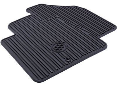 GM 22890024 Front All-Weather Floor Mats in Ebony with Buick Logo