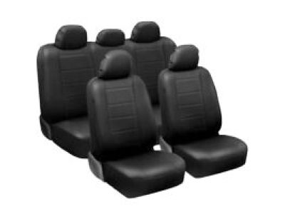 GM 23438868 Rear Seat Cover Set in Jet Black with Bowtie Logo (with Armrest)