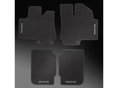 GM 22808860 Front and Rear Carpeted Floor Mats in Black with SRX Logo