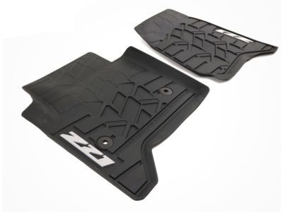 GM 23453025 First-Row Premium All-Weather Floor Mats in Jet Black with Z71 Logo
