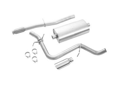 GM 84173594 5.3L Long Wheel Base Cat-Back Single Exit Exhaust Upgrade System with Chevrolet Bowtie Logo