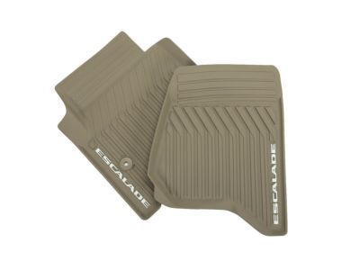 GM 23470070 First-Row All-Weather Floor Mats in Dune with Escalade Script
