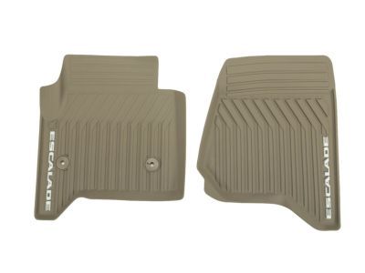 GM 23470070 First-Row All-Weather Floor Mats in Dune with Escalade Script