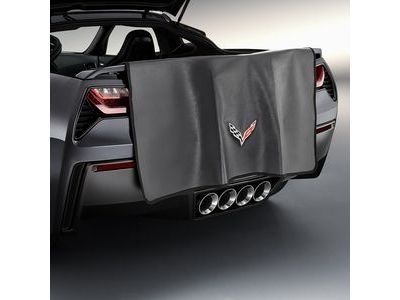 GM 23124544 Rear Bumper Protector in Black with Crossed Flags Logo