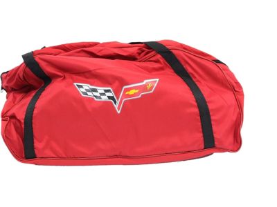 GM 19158377 Premium All-Weather Car Cover in Red with Crossed Flags Logo