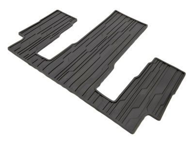 GM 84042974 Third-Row One-Piece Premium All-Weather Floor Mat in Jet Black for Models with Second-Row Captain's Chairs