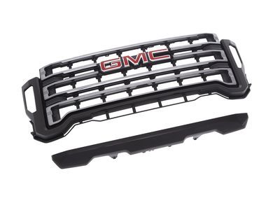 GM 84471763 Grille with Painted Black Surround with High Gloss Black Mesh with GMC Emblem