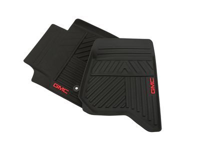 GM 23452764 First-Row Premium All-Weather Floor Mats in Jet Black with GMC Logo