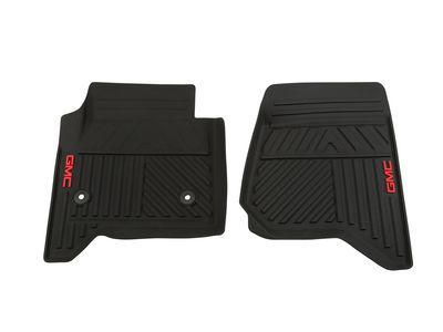 GM 23452764 First-Row Premium All-Weather Floor Mats in Jet Black with GMC Logo