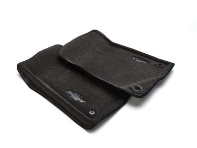 GM 17800401 Front Carpeted Floor Mats in Ebony with Bowtie Logo