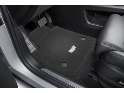 GM 84130095 First-and Second-Row Premium Carpeted Floor Mats in Dark Titanium with Cadillac Logo