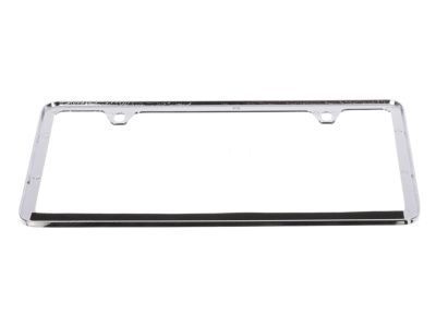 GM 19368087 License Plate Frame by Baron & Baron in Chrome with Multicolored Cadillac Logo and Black Cadillac Script