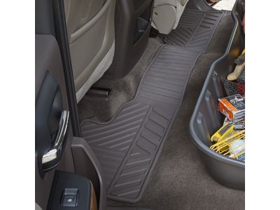 GM 22971475 Second-Row One-Piece Premium All-Weather Floor Mat in Black with Terrain Tire Tread