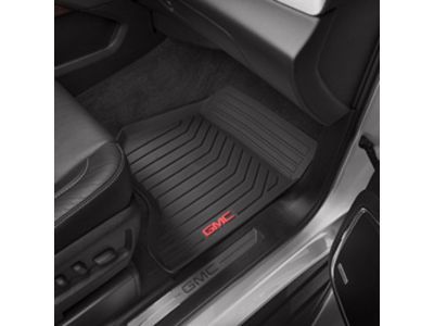 GM 84369001 First-Row Premium All-Weather Floor Liners in Jet Black with GMC Logo