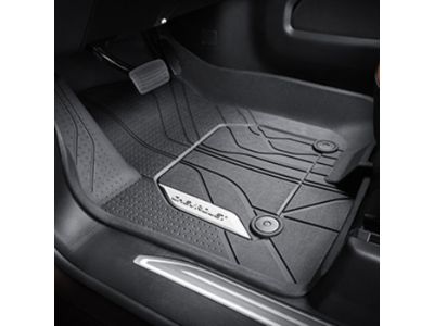 GM 84333606 First-Row Interlocking Premium All-Weather Interlocking Floor Liner in Jet Black with Chevrolet Script (for Models without Center Console)